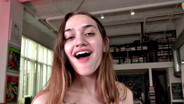 21yo amateur teasing BFs cock in POV with her dirty talk