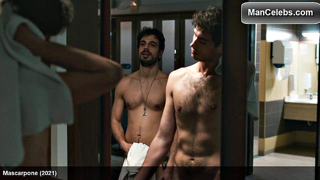 Giancarlo Commare naked butt after the shower