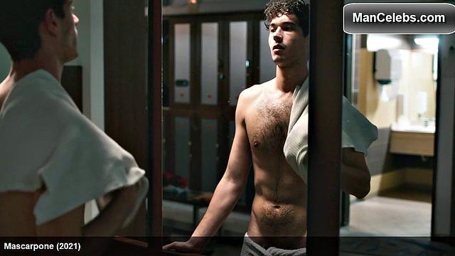 Giancarlo Commare naked butt after the shower