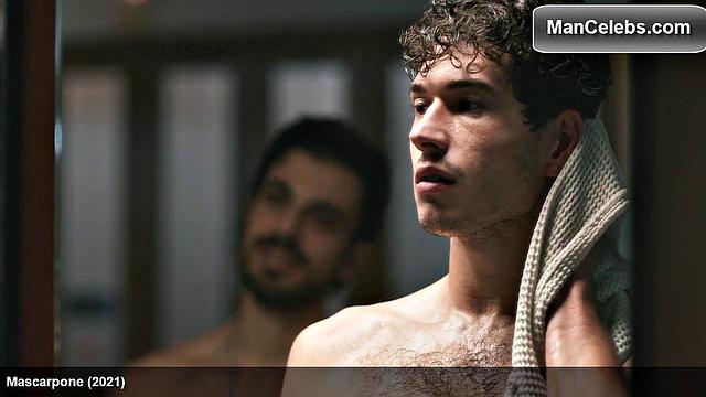 Giancarlo Commare naked butt after the shower