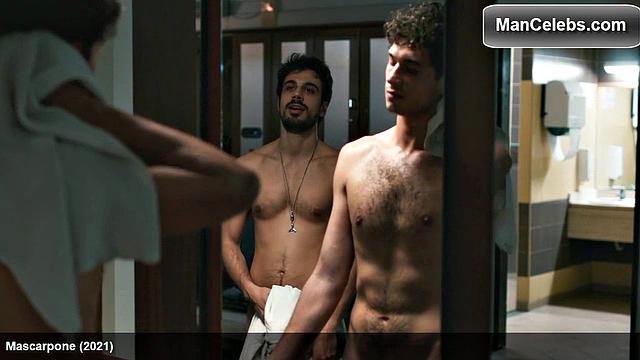 Giancarlo Commare naked butt after the shower