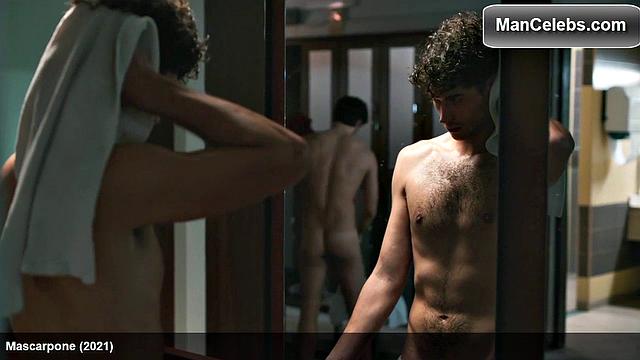 Giancarlo Commare naked butt after the shower