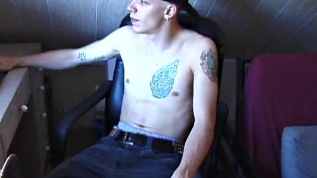 After skateboarding, Shane is ready to relax and stroke one out, so he finds some inspiration on the computer and begins massaging his cock. He pulls his shorts off and lubes up, then works his slippery cock.