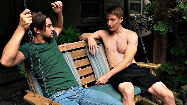 Gaping gay fucked in ass in missionary by big cock