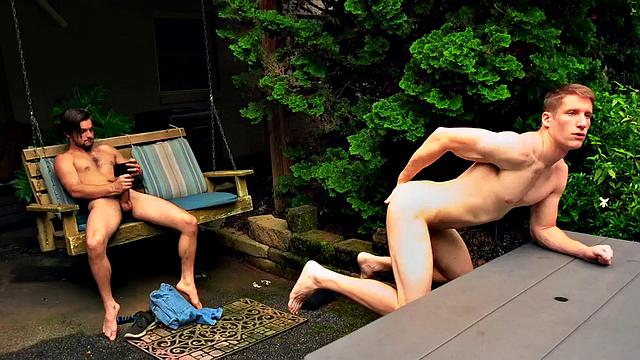 Gaping gay fucked in ass in missionary by big cock