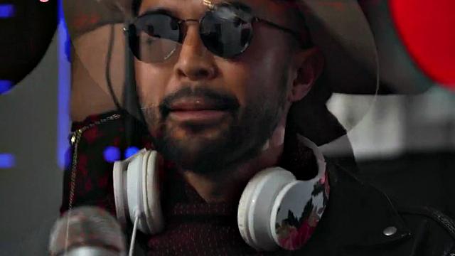 Tgirl goddess in interracial duo in singing booth