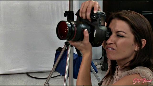 Hot models Celeste Star and Kayla Paige have lesbian sex during a photoshoot