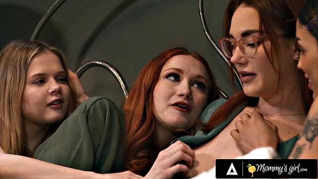 MOMMY'S GIRL - MILF Siri Dahl Comforts Stepdaughter & BFFs Coco Lovelock & Vanessa Sky