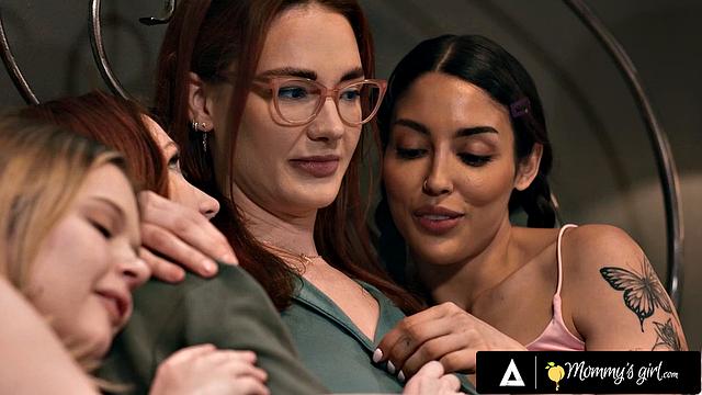 MOMMY'S GIRL - MILF Siri Dahl Comforts Stepdaughter & BFFs Coco Lovelock & Vanessa Sky
