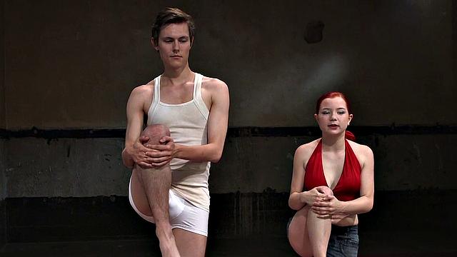 Naughty BDSM teacher teaches her new student how to handle a big one