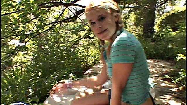 Slutty teen Summer finger fucks her tight pussy