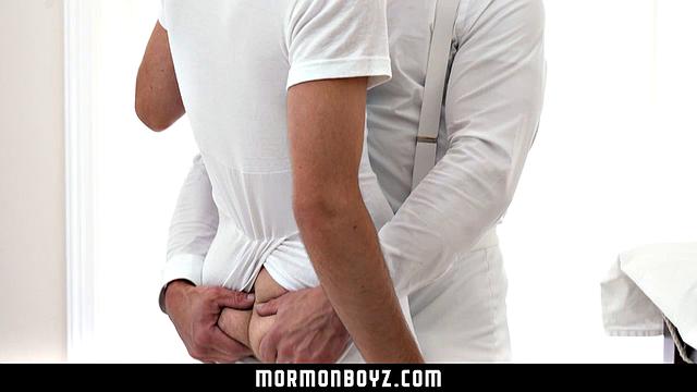 horny elders Ormonde and Ingles suck and fuck after getting caught jerking off together