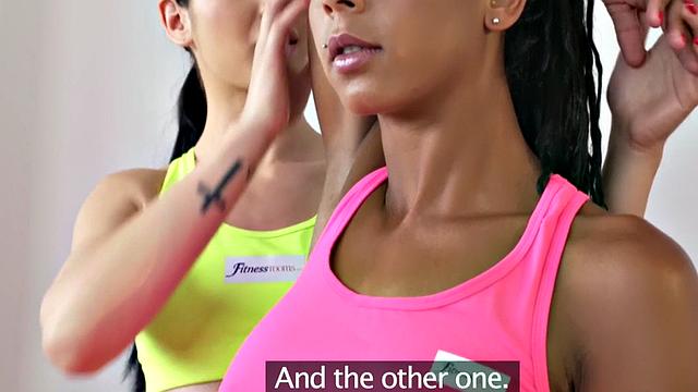 Black lesbian babe fingering GF after working out