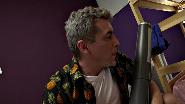 Cockhungry hotel babes smashed in 3some by roommate