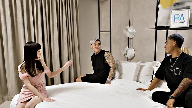 A couple of friends go out with Yuli and she gets fucked