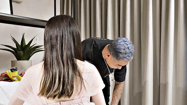 A couple of friends go out with Yuli and she gets fucked