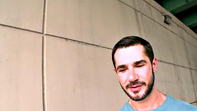 Tattooed ebony hunk pounds tight interracial ass of Ebony bottom