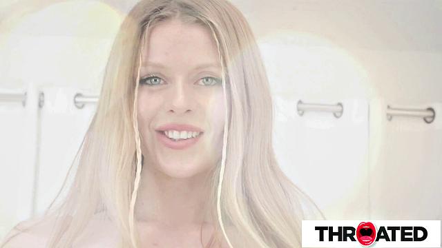 Throated - Blonde Loves Getting Deepthroated By A Huge Cock