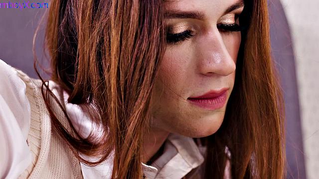 College uniform femboy gets drilled by DILF till cum