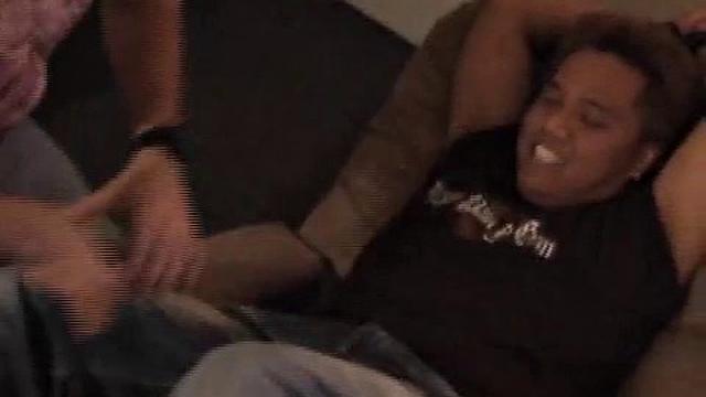 What do two tickle pros and their friend do on a boring Christmas day? They convince their cute Asian buddy to let them tie and tickle him. Azer gets tied to the recliner and tickled mercilessly by Mike and Ricky.