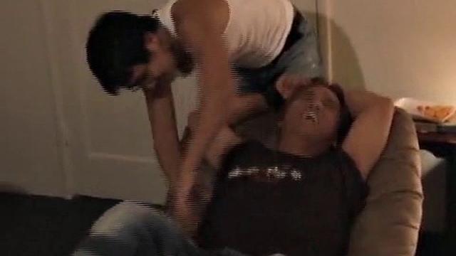 What do two tickle pros and their friend do on a boring Christmas day? They convince their cute Asian buddy to let them tie and tickle him. Azer gets tied to the recliner and tickled mercilessly by Mike and Ricky.