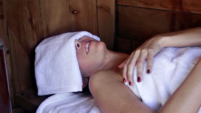 Getting steamy in the sauna