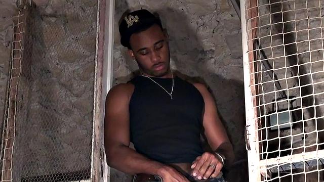 Black stud rims and fucks white bottom in basement