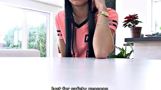 DEBT4k. Guy agrees to leave debtor only after quick lovemaking