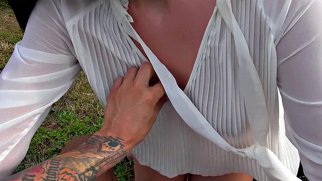 Get up close and personal with a tattooed amateur's head hunt in POV