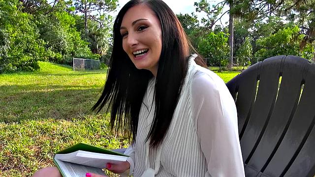 Get up close and personal with a tattooed amateur's head hunt in POV