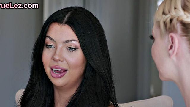 True Lesbian MILF 69s her Nympho GF after Erotic Kissing