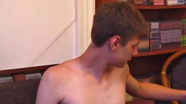 As they watch some porn, Roar and Skylerr get naked and pull out their cocks. After they work up some stiff ones, Roar dives deep onto Skylerr's cock. Skylerr gives Roar some head and they switch off on each other until Roar blows his load.