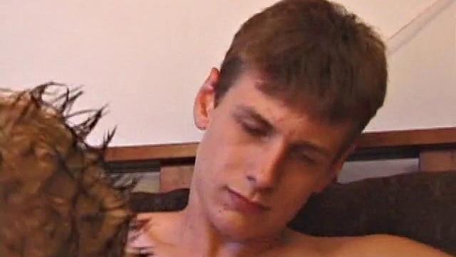 As they watch some porn, Roar and Skylerr get naked and pull out their cocks. After they work up some stiff ones, Roar dives deep onto Skylerr's cock. Skylerr gives Roar some head and they switch off on each other until Roar blows his load.