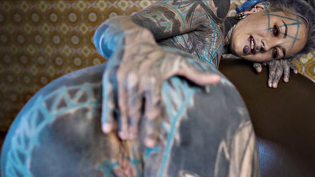 Tattooed Teen Testing Fuck Machine With Anal