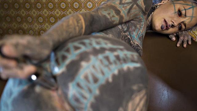 Tattooed Teen Testing Fuck Machine With Anal