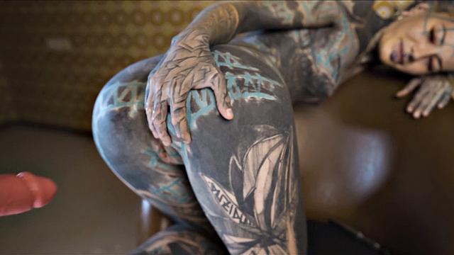 Tattooed Teen Testing Fuck Machine With Anal