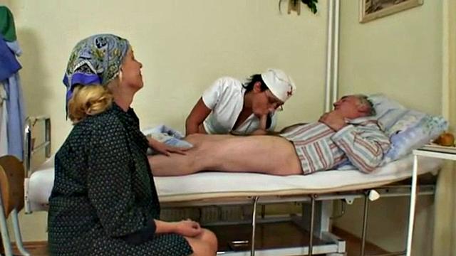 Older Men Blowjob and Threesome at Hospital