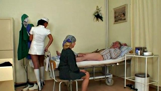 Older Men Blowjob and Threesome at Hospital