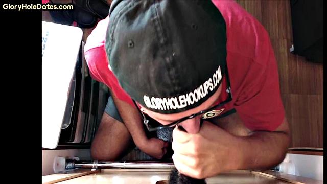 Gloryhole IR BJ DILF barebacked at home after gloryhole