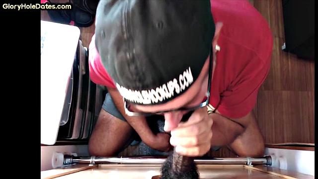 Gloryhole IR BJ DILF barebacked at home after gloryhole