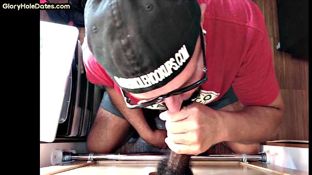 Gloryhole IR BJ DILF barebacked at home after gloryhole