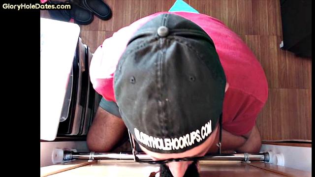 Gloryhole IR BJ DILF barebacked at home after gloryhole