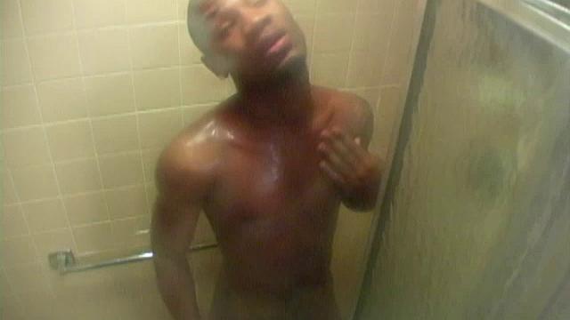 Tyreice Wells is back at it again, and this time he's jacking off in the shower. He's got a hot body and a 9 inch cock that loves getting stroked.
