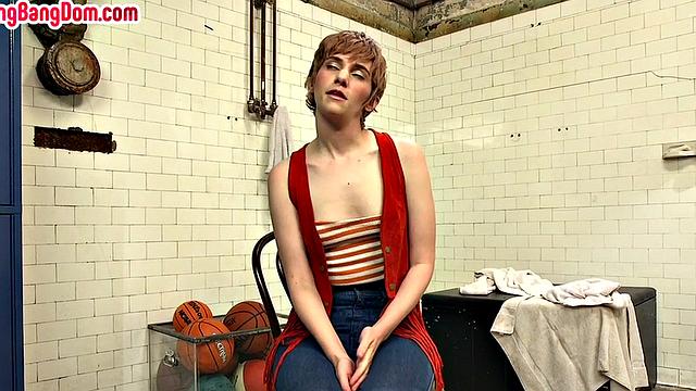 Shorthaired girl gangbanged