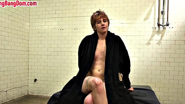 Shorthaired girl gangbanged