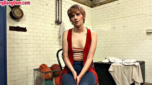 Shorthaired girl gangbanged