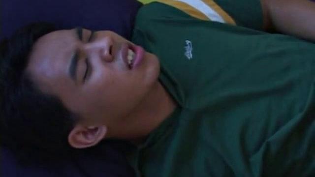 Picked up Asian twink stuffed after giving blowjob