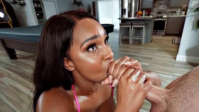 Nice dick from behind plows big booty ebony with bubble butt