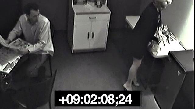 Secret pissing slut screws her colleague