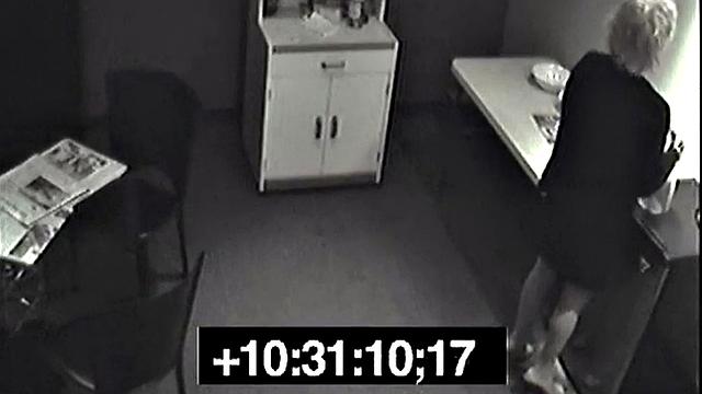 Secret pissing slut screws her colleague